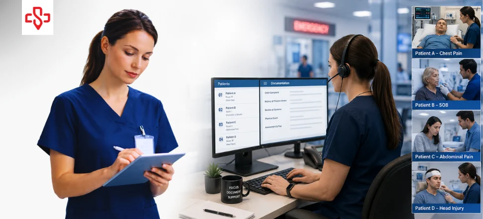 How ER Scribes Handle Simultaneous Multi-Patient Documentation